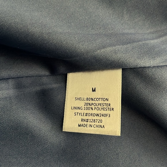 Harper Heritage Blue & White Striped Wrap Dress Size M Nautical Coastal Preppy - Picture 11 of 12